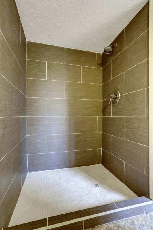 Large Format Tile Pattern in Shower